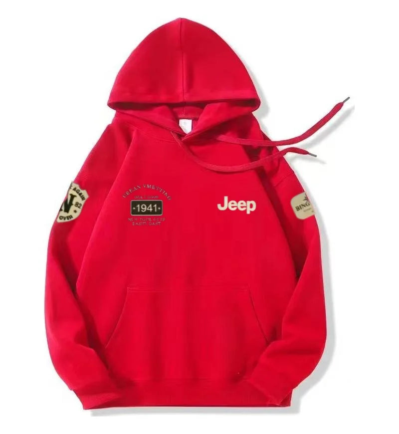 2026 Jeep New Products High-quality Pure Cotton Hooded Sweatshirt for Spring and Autumn, Casual and Fashionable Sports Top