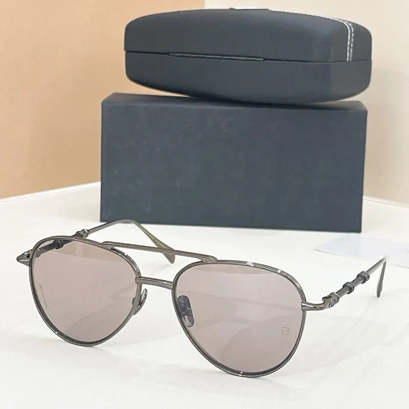 New Designer Oval Luxury Sunglasses Men Women UV400 Germany Trendy High Quality Fashion Brand Design Optical Glasses with Case