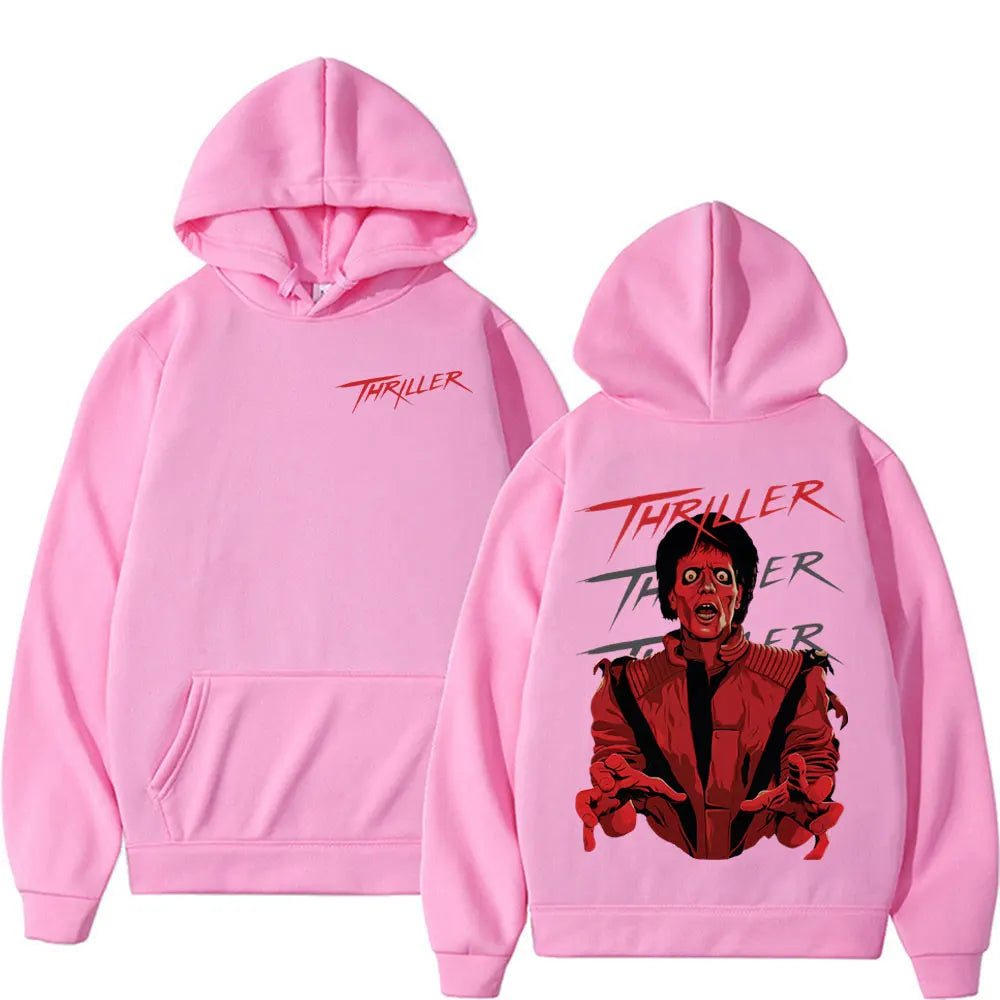 King of Pop Michael Jackson Thriller Hoodies Men's Women Harajuku Vintage Style Sweatshirts High Quality Casual Hoodie Pullovers