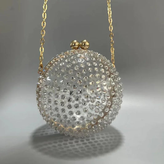 Handbag Ball Acrylic Wedding Banquet Bag Beach Crossbody Shoulder New Vacation Diamond Luxury Women's Elegant Handbags Purses