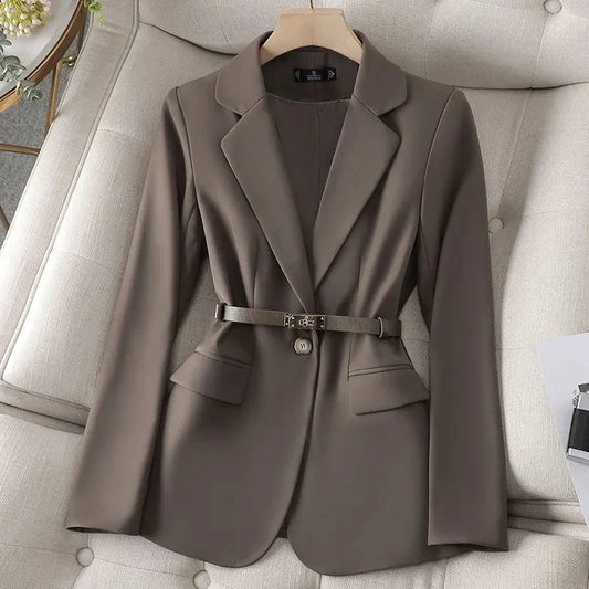Women's Suit Jacket 2025 Spring Autumn Temperament Cultivate Oneself Ladies Blazer Coat Fashion Trend Versatile Lady Outerwear