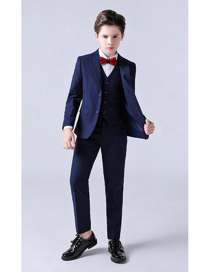 Top Quality Big Boys Suit For Wedding Teenager Kids Formal Tuxedo Dress Children Photograph Blazer Party Performance Costume