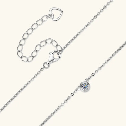 3mm Moissanite Diamond Round Pendant Necklaces for Women 925 Sterling Silver Chains Wedding Fine Jewelry Gift Collares