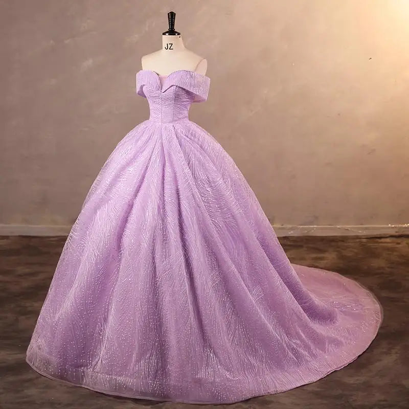 Cheap Wedding Dress Shiny Wedding Dress Classic Boat Neck Bridal Party Gown Vestido De Noiva Robe De Mariee Customized
