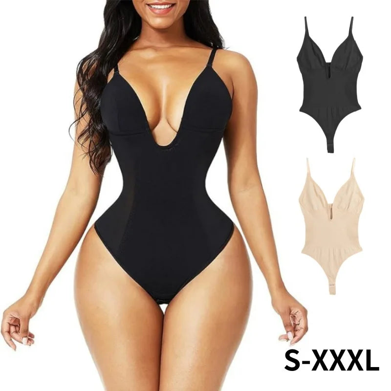 Women Seamless Shapewear Bodysuit Push Up Tummy Control Waist Trainer Butt Lifter Slimming Full Body Shaper For Daily Wear