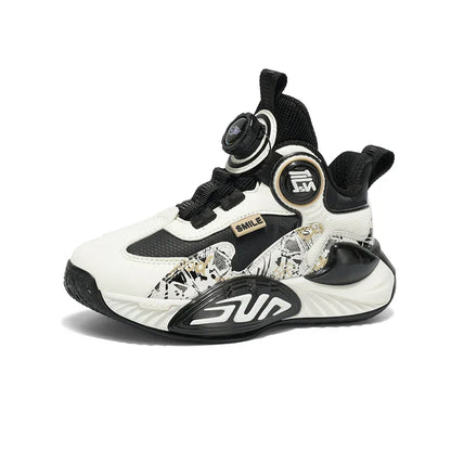 Children‘s Basketball Shoes Non-slip Breathable Basketball Training Sneakers Leather Boys Girls Athletic Shoes Kids Running Shoe