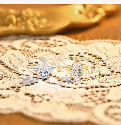 Bagues en Moissanite ATTAGEMS 0.8CT DVVS1 pour femmes, en argent sterling 925, ligne de pêche transparente créative, bague faite à la main, cadeau de bijoux