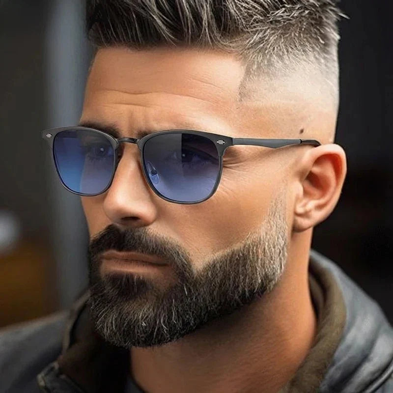 New Arriavl Square Sunglasses Men 2026 Luxury Brand Metal Frame Retro Punk Sun Glasses Male Driving Shades Vintage Eyewear UV400