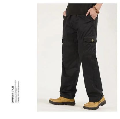 6XL Winter Men Fleece Pants Large size Mens Cargo Pants Trousers  Men Sports Sweatpants Thicken Style Trousers Jogger Pants Male