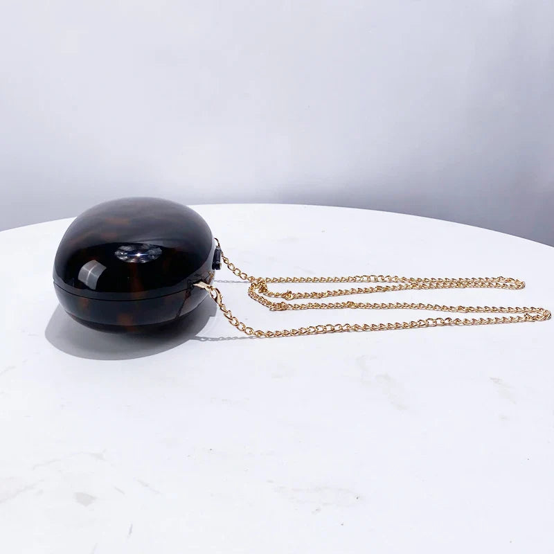 Oval Acrylic Wedding Evening Clutch Party Bag For Women Luxury Designer Handbag And Purse 2024 New In Fashion Shoulder Crossbody