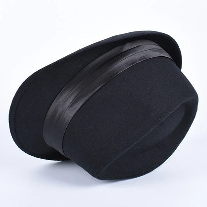 Classic Fedora Men's Hats Women 2026 Casual Short Sleeve Trilby Top Hat England Gentleman Ribbon Jazz Cap Fedoras Black Felt Hat