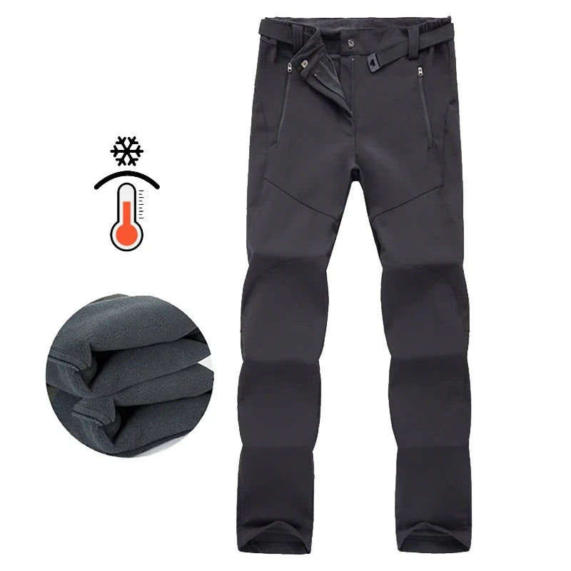 Young Girl  Autumn Winter Pants Camping Skiing Hiking Waterproof Windproof Soft Shell Fleece Warm Outdoor Sports Trekking