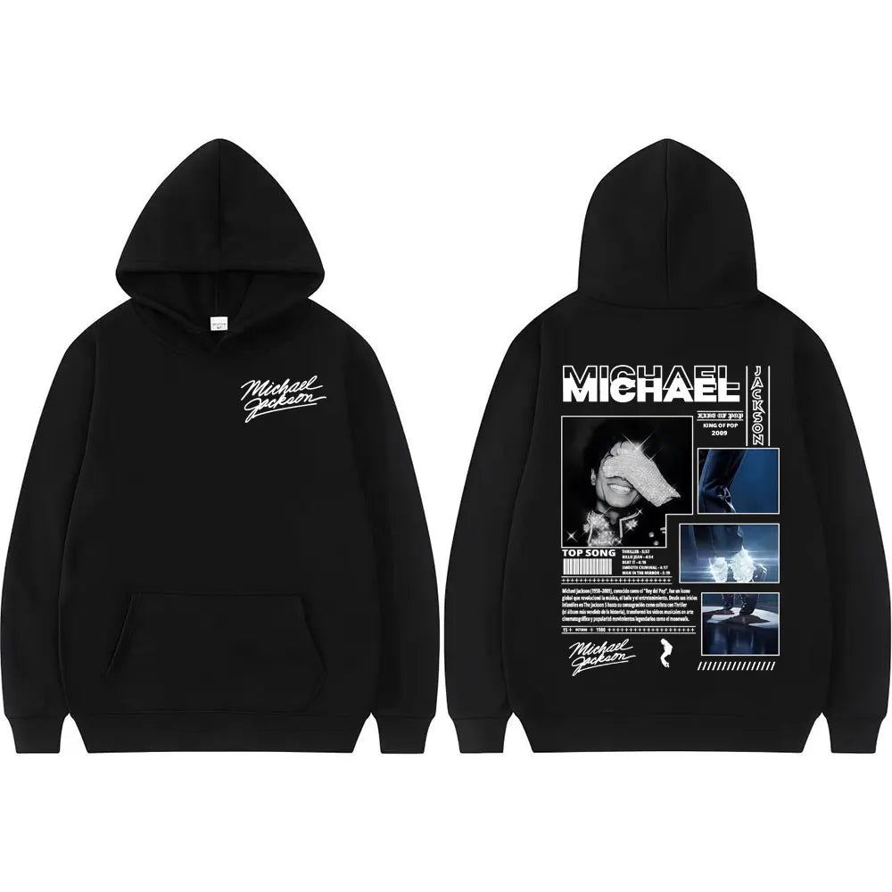 Michael Jackson King of Pop World Tour Hoodies Men Women Fashion Classic Oversized Hoodie High Quality Casual Fleece Sweatshirts