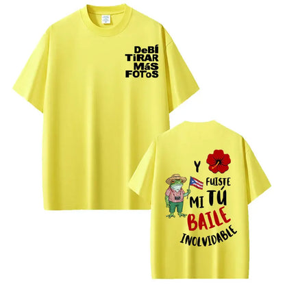Rapper Bad Bunny Tour 2026 Graphics T-Shirt Men Women Vintage T Shirts Short-sleeved 100% Cotton Hip-hop Aesthetics T-shirts