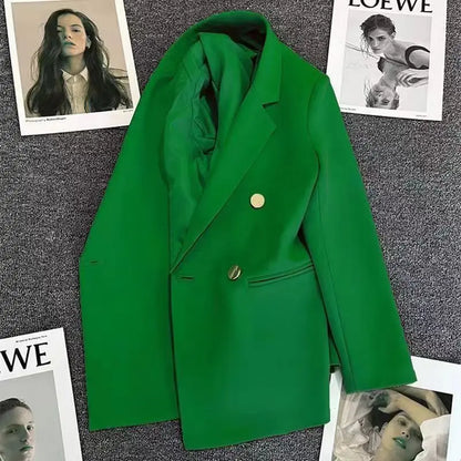 Women's Casual  Jaet Coat 22 Colors Small Suit Outerwear Long Sve Commute Sle Pure Color Spring Season