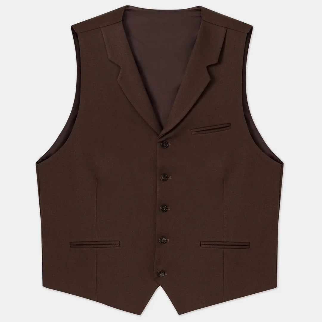 Men Vest Beige With Lapel Solid Single Button Waistcoat For Wedding Birthday Banquet Party Business Daily Casual Men Suit Vest