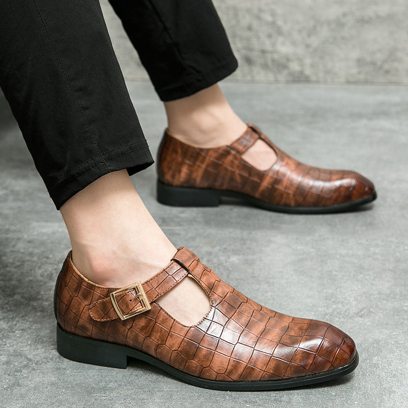 Men's Dress Loafers Handmade PU Leather Shoes