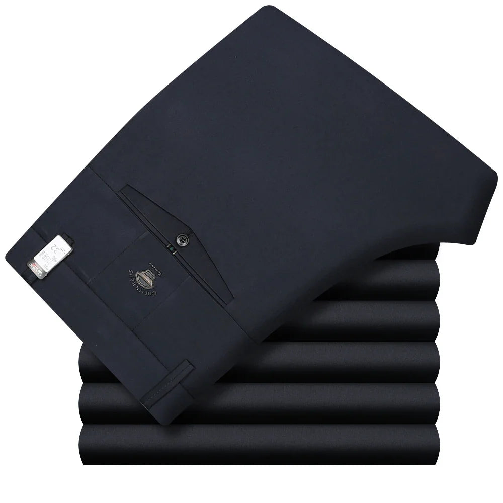 Mens Suit Pants Summer Thin Men Dress Pants Straight Business Office Mens Formal Pants Big Size Classic Trousers Male