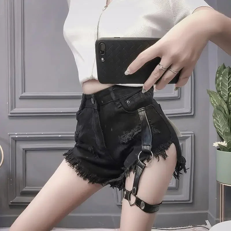 Sexy With Waist Pocket Denim Shorts for Women New In Wholesale Japanese 2000s Style Elasticty Normal Kpop Short Jean Pants Woman