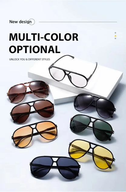Fashion Designer Inspired Sunglasses Men Women Vintage Oversized Pilot Sun Glasses Retro Gafas Lentes De Sol Hombre Mujer