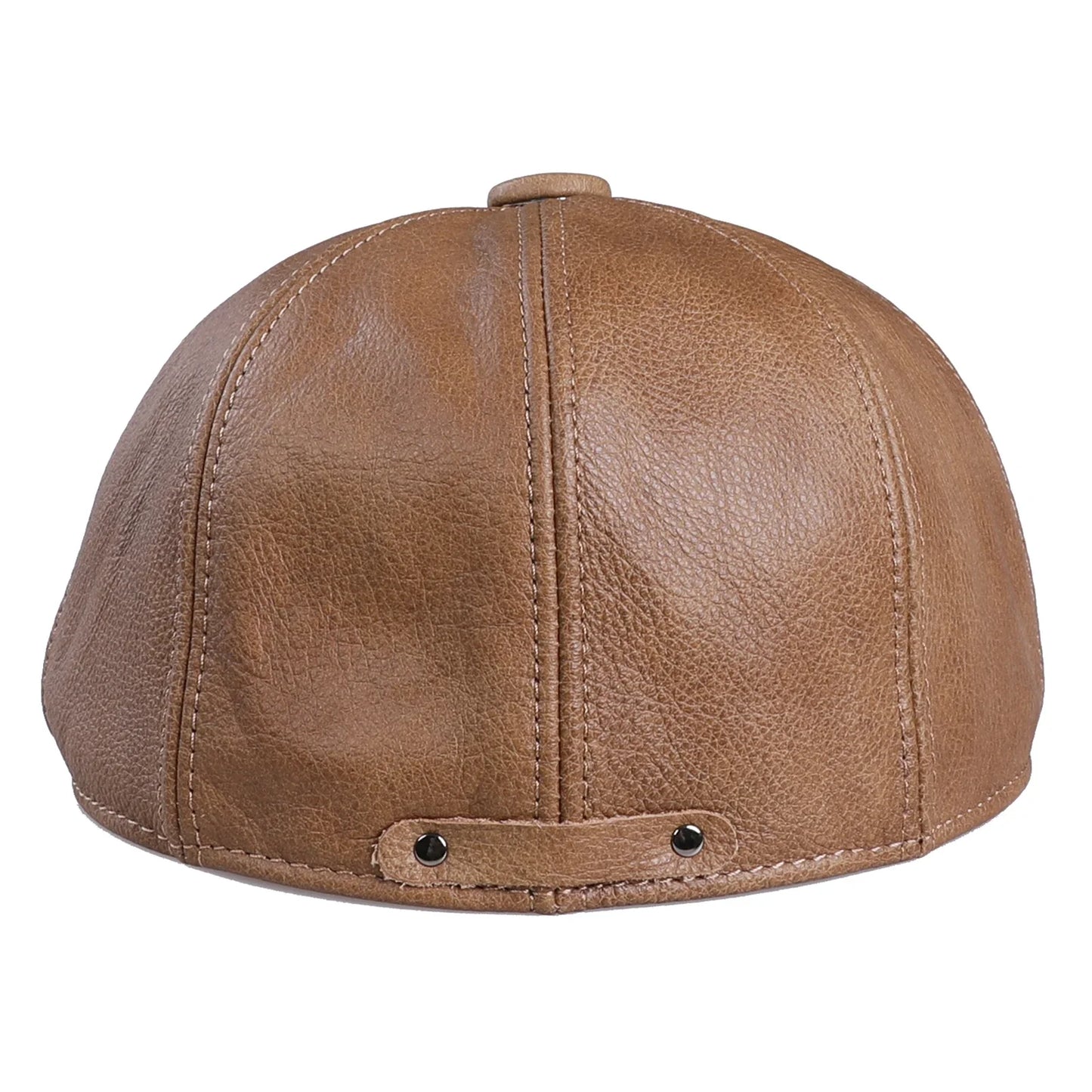 Men's Newsboy Flat Cap 100% Genuine Cowhide Leather Gatsby Ivy Golf Cabbie Driving Hat 8 Panels Classic Design