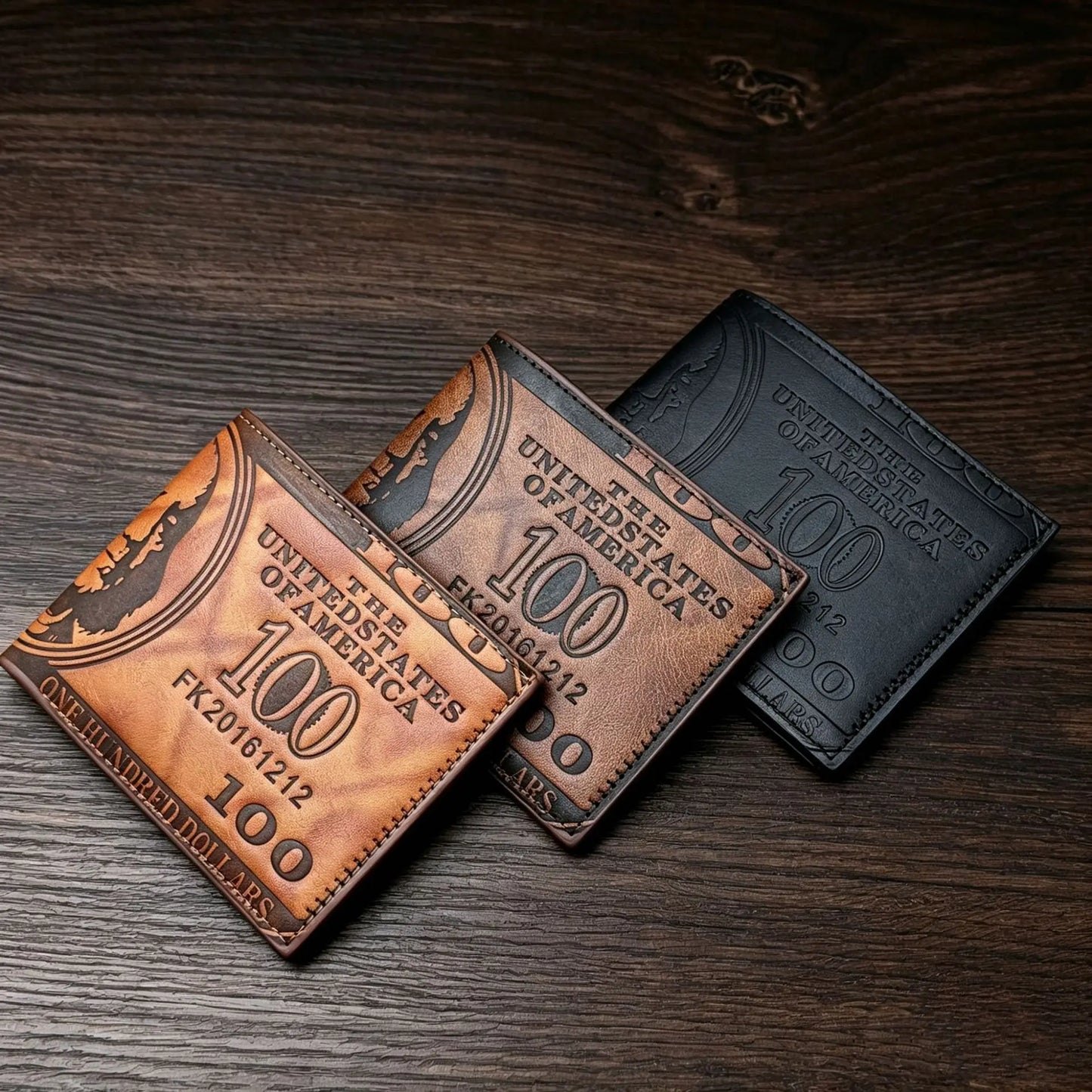 Men Patterned PU Leather Wallet, Large Capacity Purse with Photo & Card Slots, Fashion Portable Card Holder Wallet for Daily Use