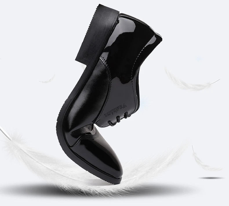 Men Dress Shoes Patent Leather Oxford Shoes Male Formal Big Size 38-48 Handsome Men Pointed Toe for Wedding