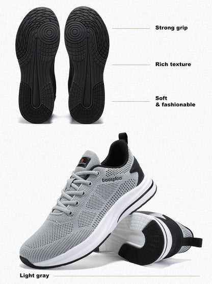 Men Running Shoes Brand Male Designer Mesh Casual Sneakers Lightweight Lace-Up New Male Outdoor Sports Tennis Shoe