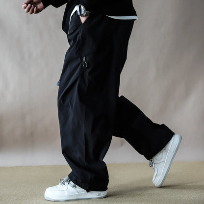 Mens Outdoor Water Resistant Quick Dry Cargo Jogger Pants Loose Fit Lightweight Breathable Streetwear Trendy Summer Casual Baggy