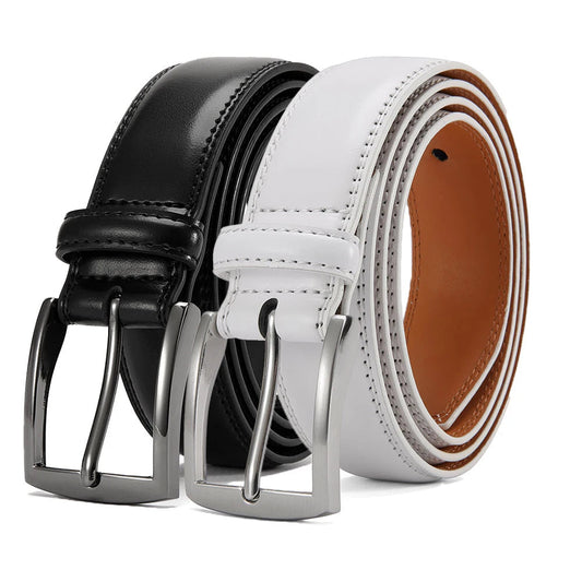 Men's Leather Belt Needle Buckle Belt Trendy New Casual Leather LONG Large Belts Cowhide Men's Belt Plus Size Men Belts