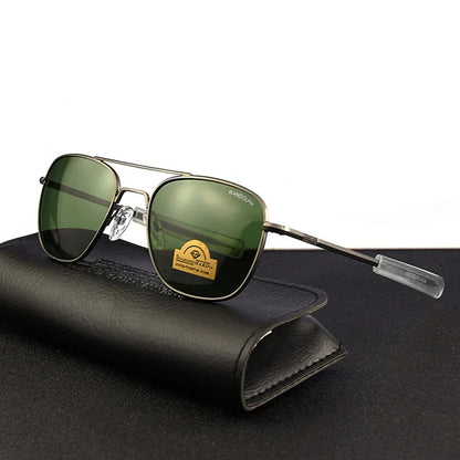 RE Pilot Sunglasses Men Top Quality Brand Designer AGX Tempered Glass Lens AO Sun Glasses Male