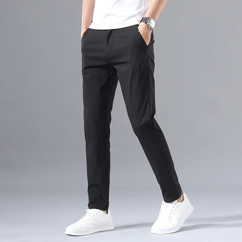 Spring Summer Thin Slim Men Casual Pants Classic Business Cotton Stretch Golf Trousers Korean Fashion Male Clothing Pants