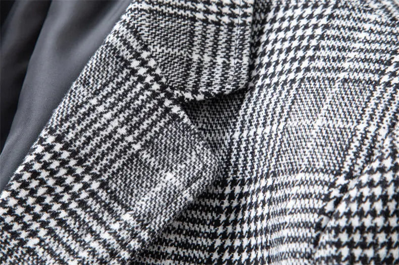 2025 New Business Dinner Gentleman Slim Gentleman Group Dress Fashion Men British Style Dress Best Man Plaid Plaid Plaid Blazer