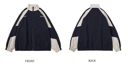 Reflective Striped Jacket Windbreaker Coat 2024 Men Hip Hop Streetwear Zipper Up Jacket Harajuku Thin Coats Sports Black Blue