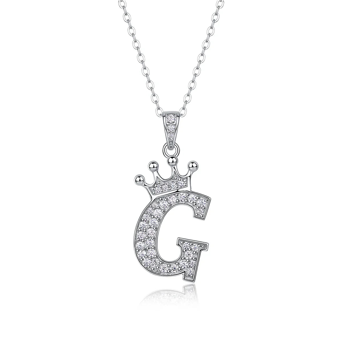925 Silver Initial Necklace Sparkling Full Moissanite Diamond Pendant Charm Necklaces for Women Letter Name Choker Jewelry Gift