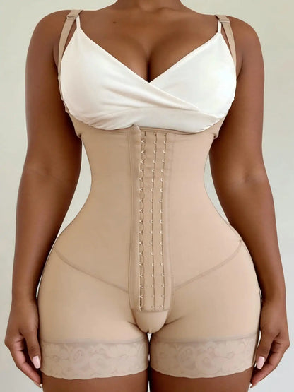 Colombian Shapewear: Waist-Slimming & Butt-Lifting Strapless, Hook-and-Eye Closure, High-Waisted Design with Firm Tummy Control
