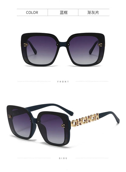 New Polarized Sun Glasses Women's High Sense Large Frame Versatile Sunglasses Street Shot Glasses Tide Light Luxury Sunglass