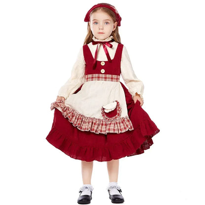 Children Selling Matches Little Girls Cosplay Costumes Stage Plays Rural Farms Maids Commoners Poor People's Halloween clothes