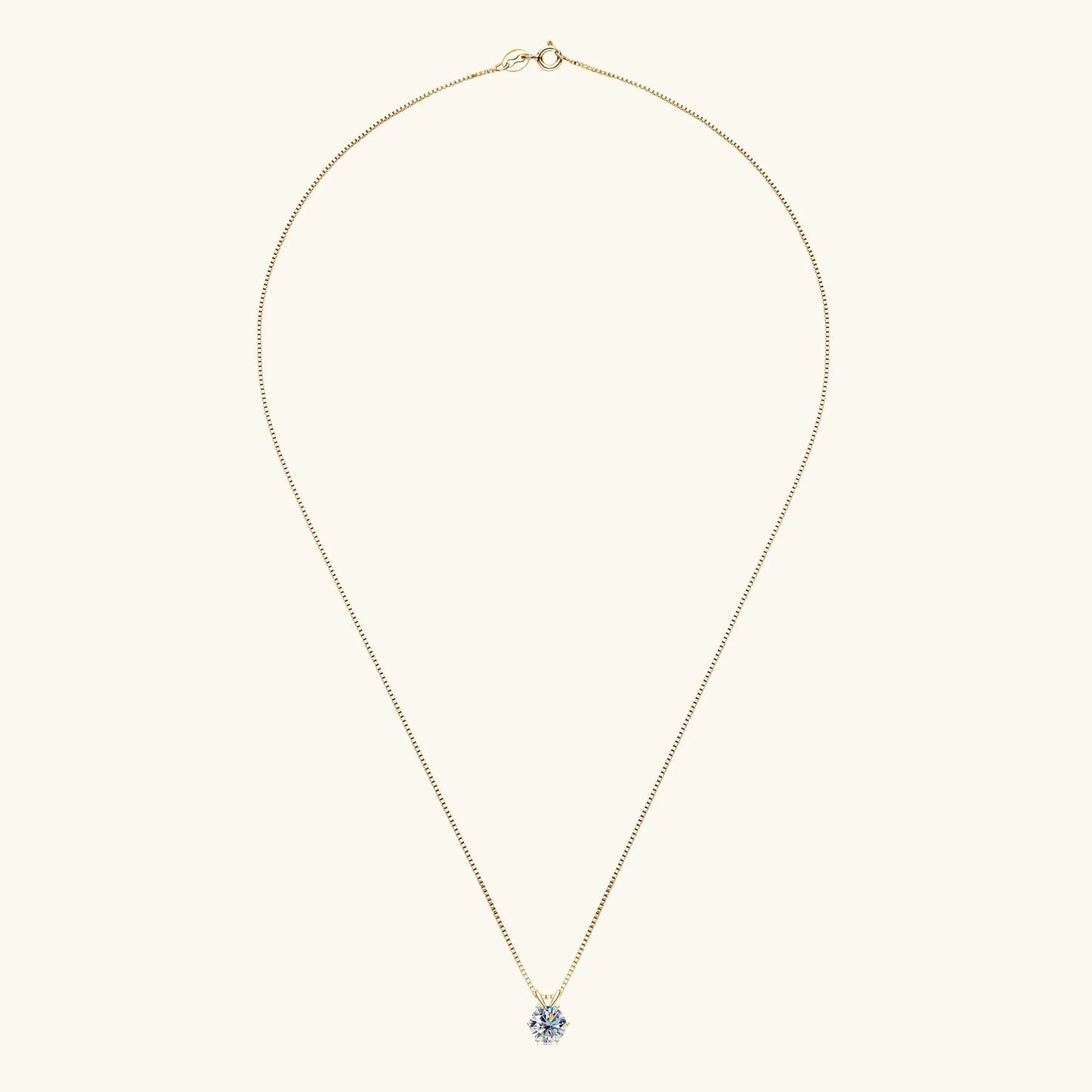 Moissanite Pendant Necklace 0.5-3CT D Color VVS1 6 Prong 925 Sterling Silver 18K Gold Plated Solitaire Necklace