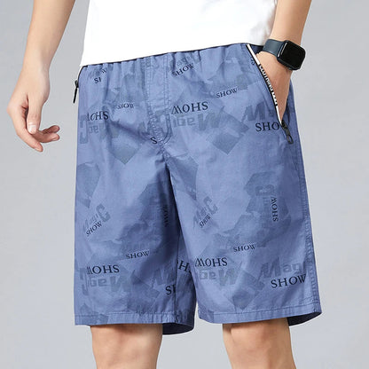Men's Camo Shorts Elastic Waistband Casual Cargo Shorts Hiking Running Male Clothes Athletic Plus Size Y2K Knee Short Pants