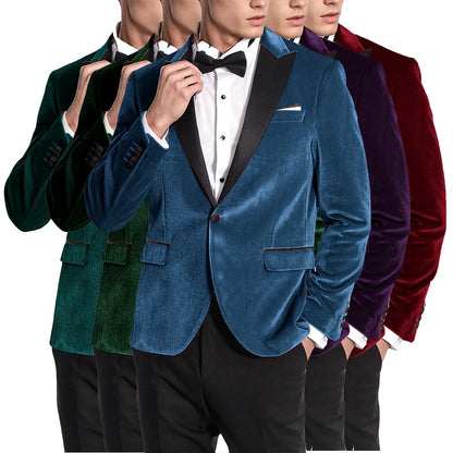 High Quality Classic Men's Suits 1Piece Velvet Custom Suit Timeless Style Every Occasion Wedding Dating Prom Annual Dinner Party