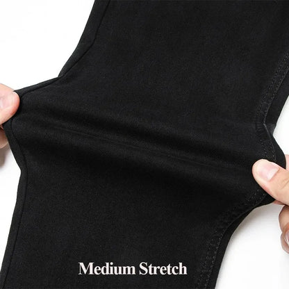 2026 Classic Men Straight Jeans Homme Pantalon Streetwear Soft Black Blue Masculino Denim Mans Pants