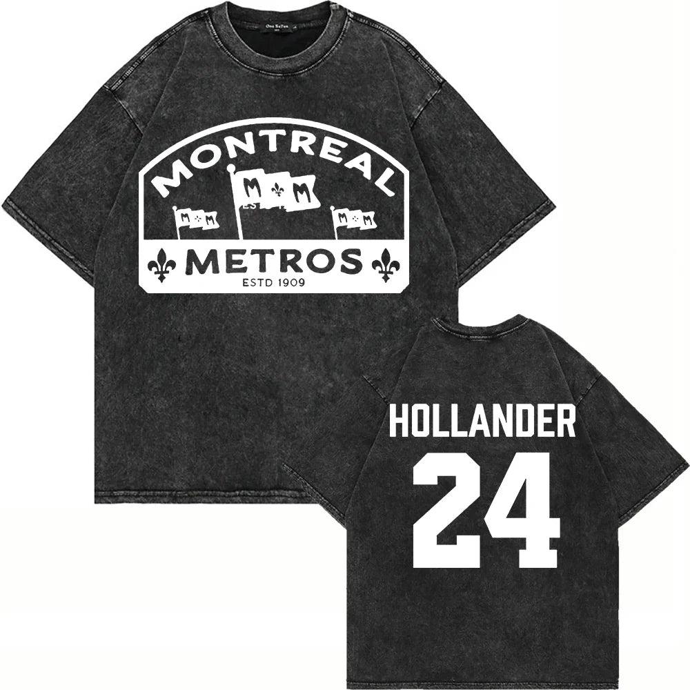 Vintage Washed Heated Rivalry Ilya Rozanov 81 Boston Raiders Tshirt Men Shane Hollander 24 Montreal Metros 100% Cotton Tees Tops