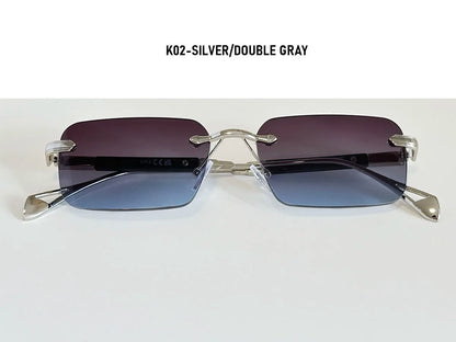Square Sunglass Men Luxury Rimless Sunglasses Women Vintage Vacation Fashion Glasses Lunette Soleil Femme Gafas De Sol Hombre