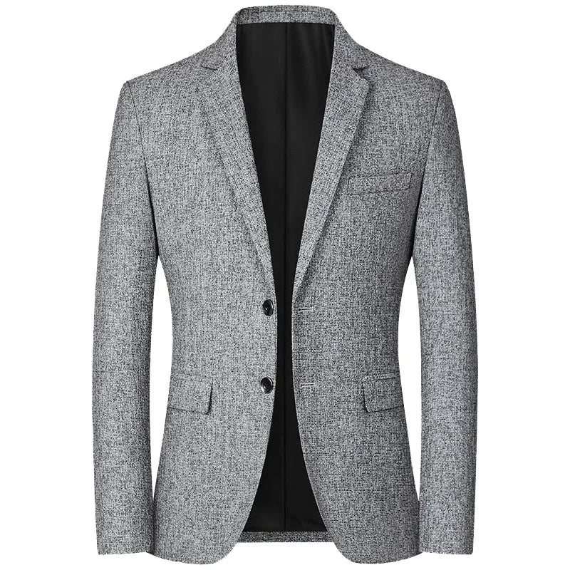 New Summer and Autumn Linen Thin Breathable and Sun-Protective Suit Jacket with Inner Lining, Slimming Middle-Aged Men's Suit