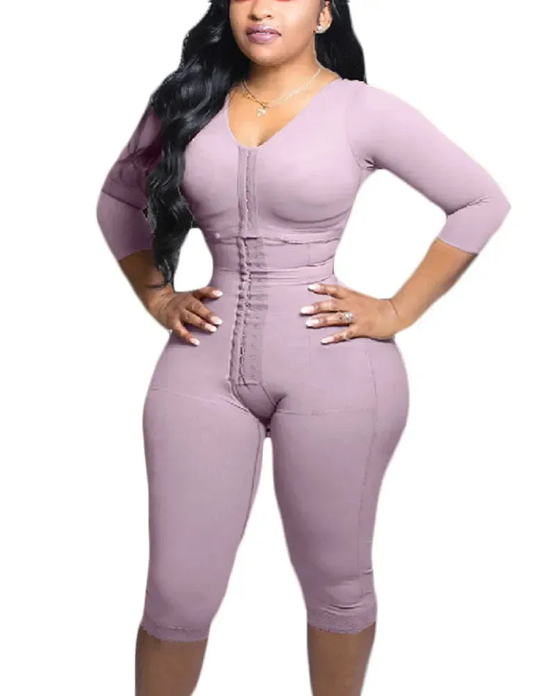 Fajas Colombianas Full Body Support Arm Compression Girdle Women's Shapewear With Built In Bra Corset Slimming Sheath Flat Belly