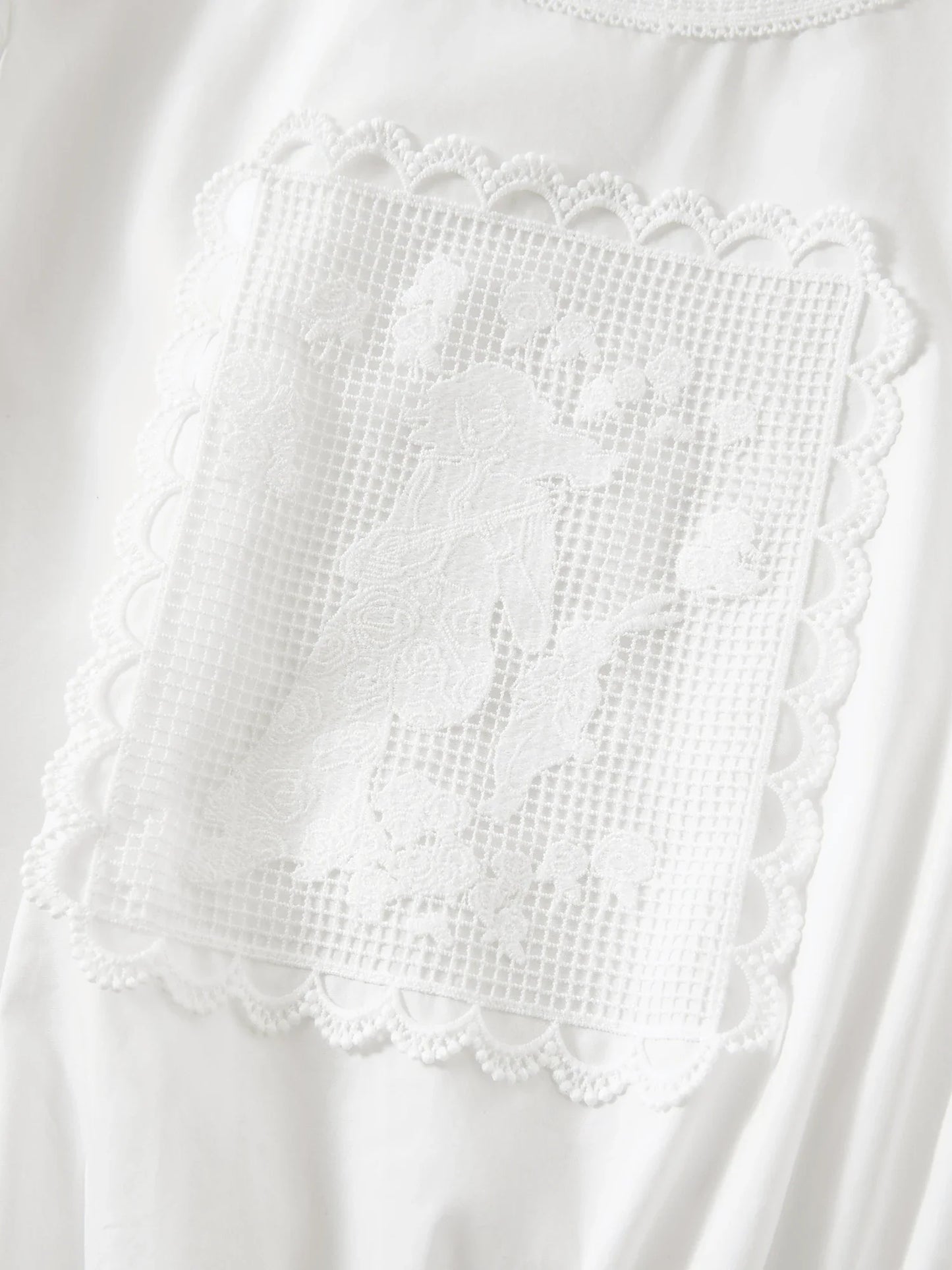French Retro Puff Short Sleeve Round Neck Blouse for Women Summer Elegant Ins Chic Cropped Tops Cotton White