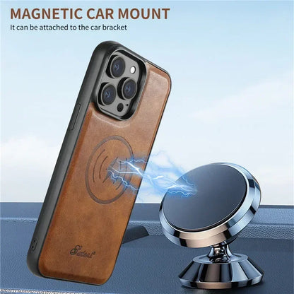 Magsafe Magnetic 2 In 1 Detachable Wallet Leather Case For iPhone 12 13 14 15 16 17 Pro Max Plus 16E 17 Air Holder Cover
