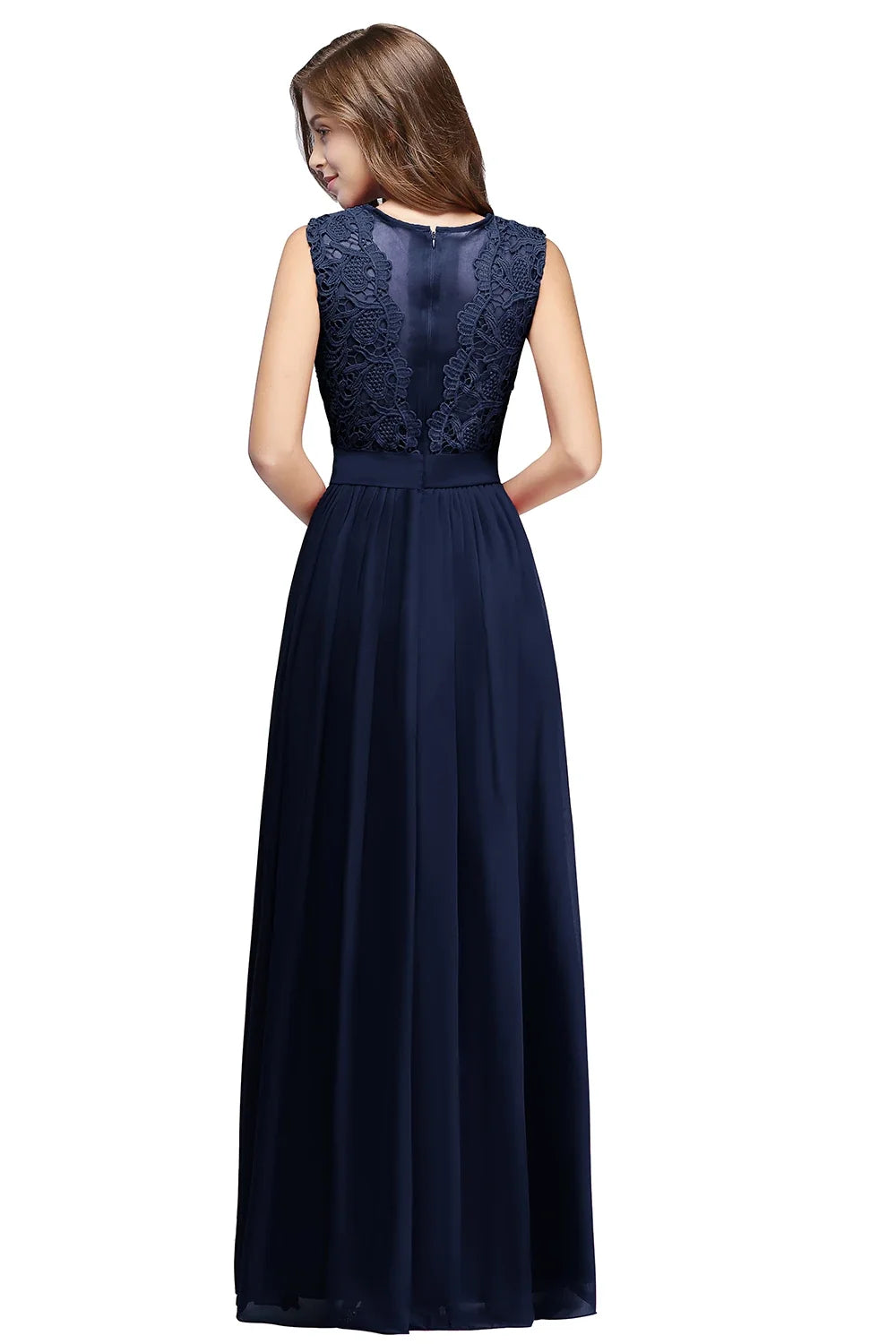 Navy Blue A Line Evening Dresses 2025 Elegant Beaded Appliques Illusion Prom Gowns Formal Party Vestido De Gala