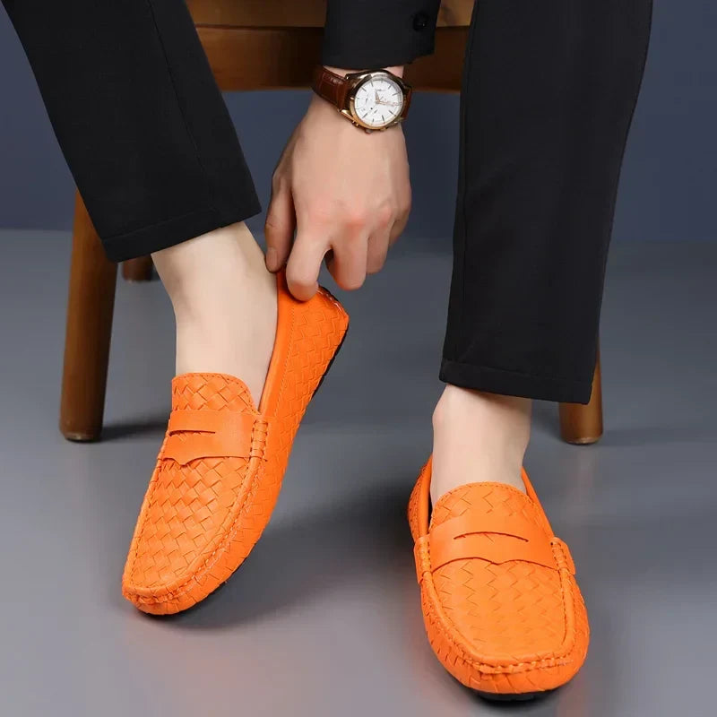 Loafers for Men 2024 New Handmade Moccasins Men Flats Casual PU Leather Shoes Luxury Comfy Mens Loafers Size 48